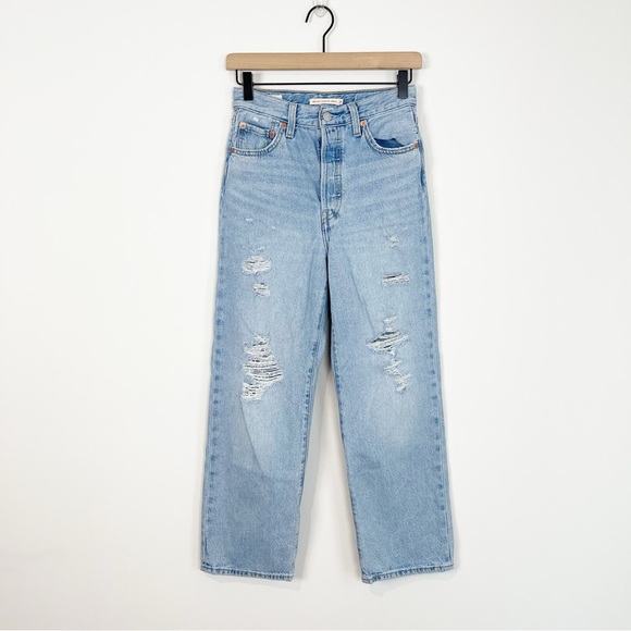 Levi's Ribcage Straight Ankle Jeans Size 25 - Picture 5 of 15